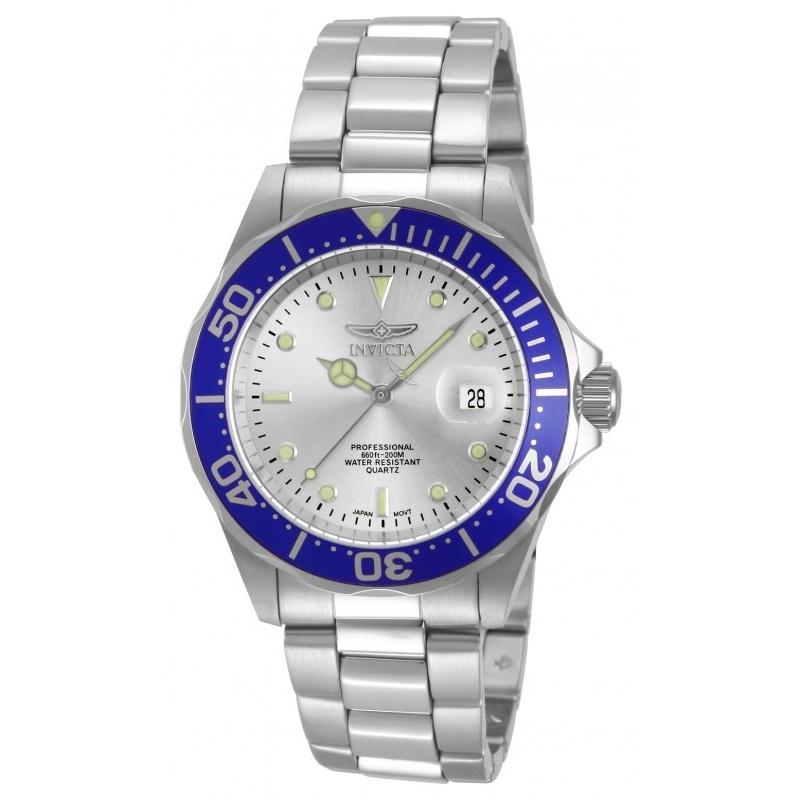 Invicta Quartz Pro Diver Silver Dial Men's Watch 14123