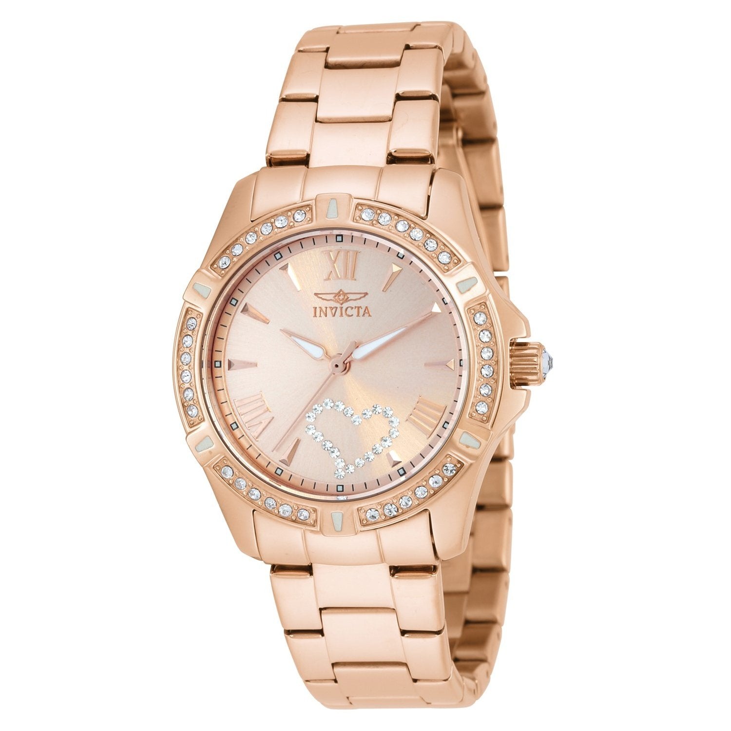 Invicta Quartz Angel Rose Gold Dial Women's Watch 21417