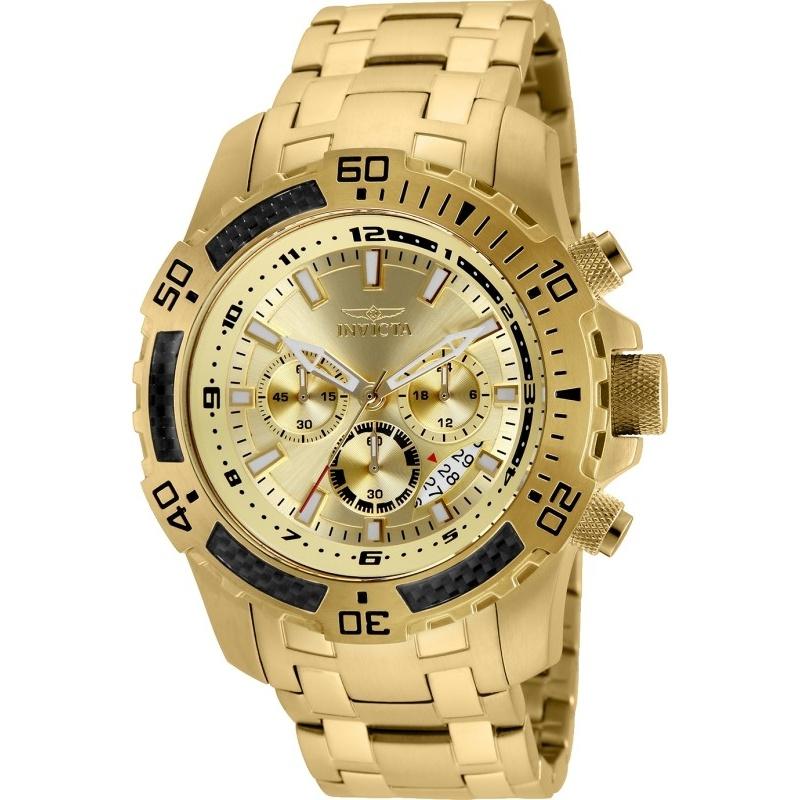 Invicta Quartz Pro Diver Gold Dial Men's Watch 24860