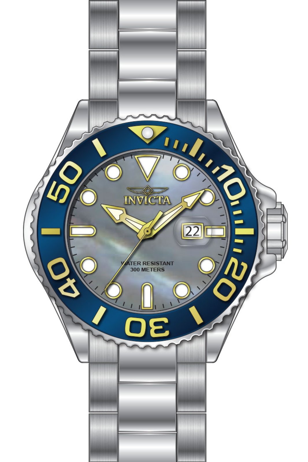 Invicta Quartz Grand Diver Platinum Dial Men's Watch 49157
