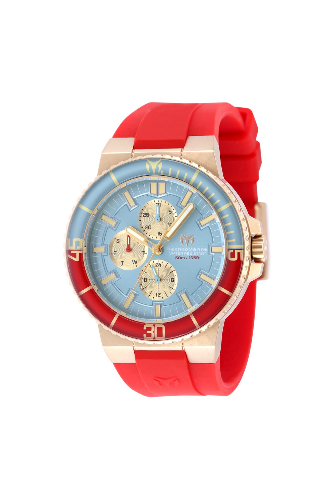TechnoMarine Quartz La Pelagia Light Blue, Gold Dial Men's Watch TM-225097
