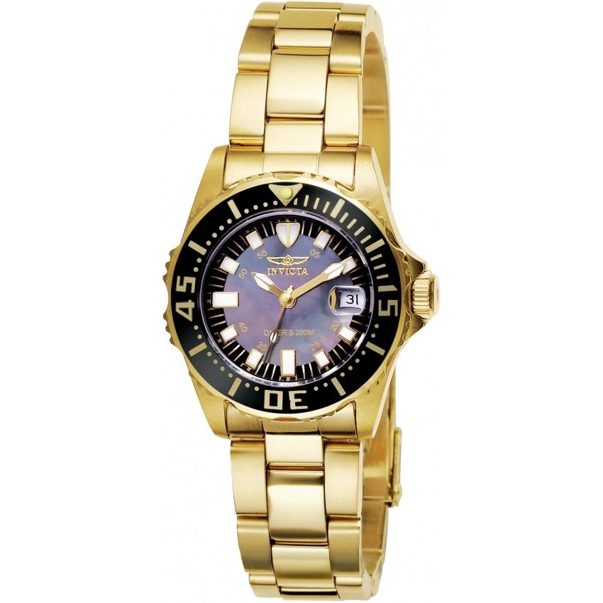 Invicta Quartz Pro Diver Mother of Pearl Dial Women's Watch 2962