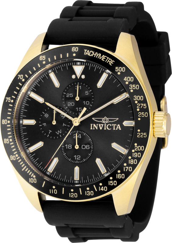 Invicta Quartz Aviator Black Dial Men's Watch 38404