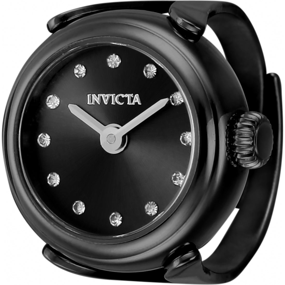Invicta Quartz Mini Black Dial Women's Ring Watch 44484