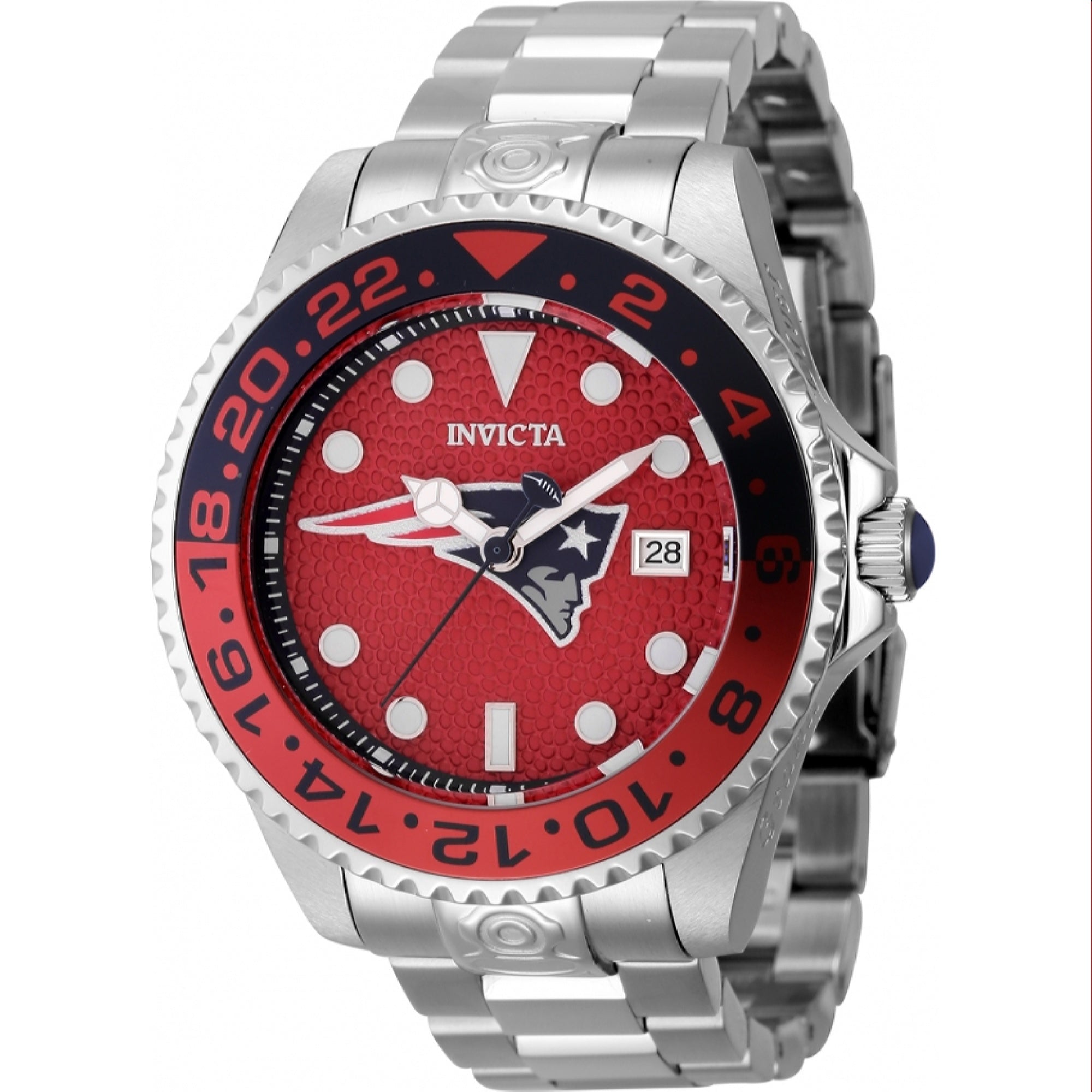 Invicta Automatic NFL Patriots Automatic Red and White Dial Men's Watch 45031