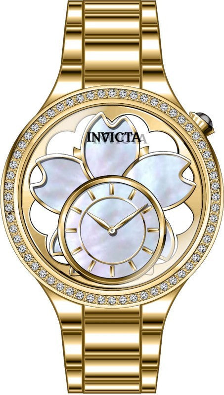Invicta Quartz Wildflower Gold Dial Women's Watch 46754