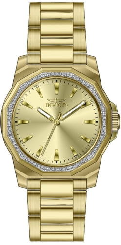 Invicta Quartz Speedway Gold Dial Women's Watch 49113