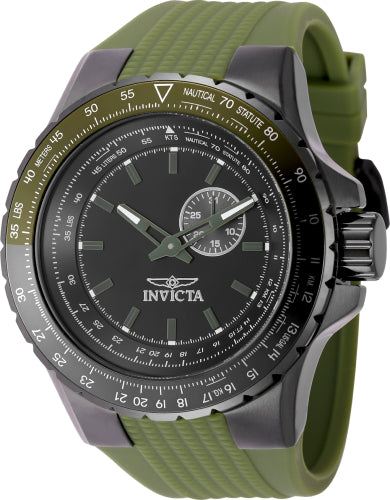 Invicta Quartz Aviator Black Dial Men's Watch 49733
