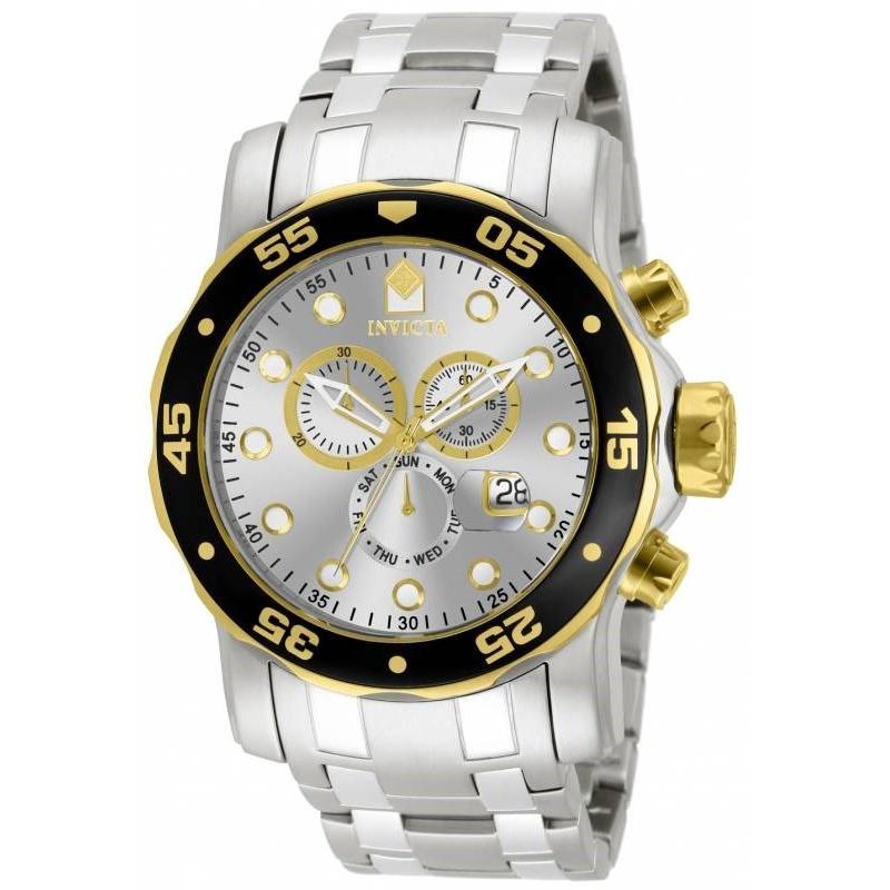 Invicta Quartz Pro Diver Silver Dial Men's Watch 80040