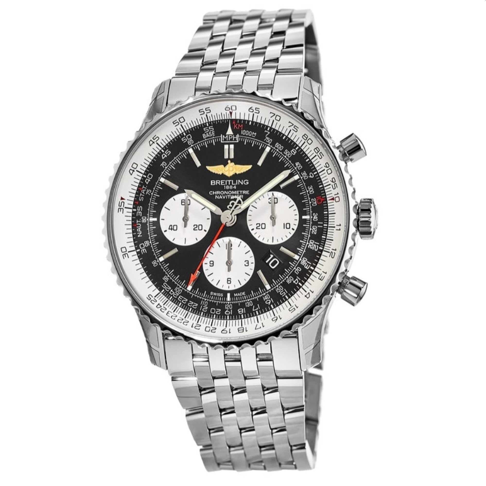 Breitling Navitimer Automatic Chronograph Black Dial Men's Watch AB012721-BD09-453A