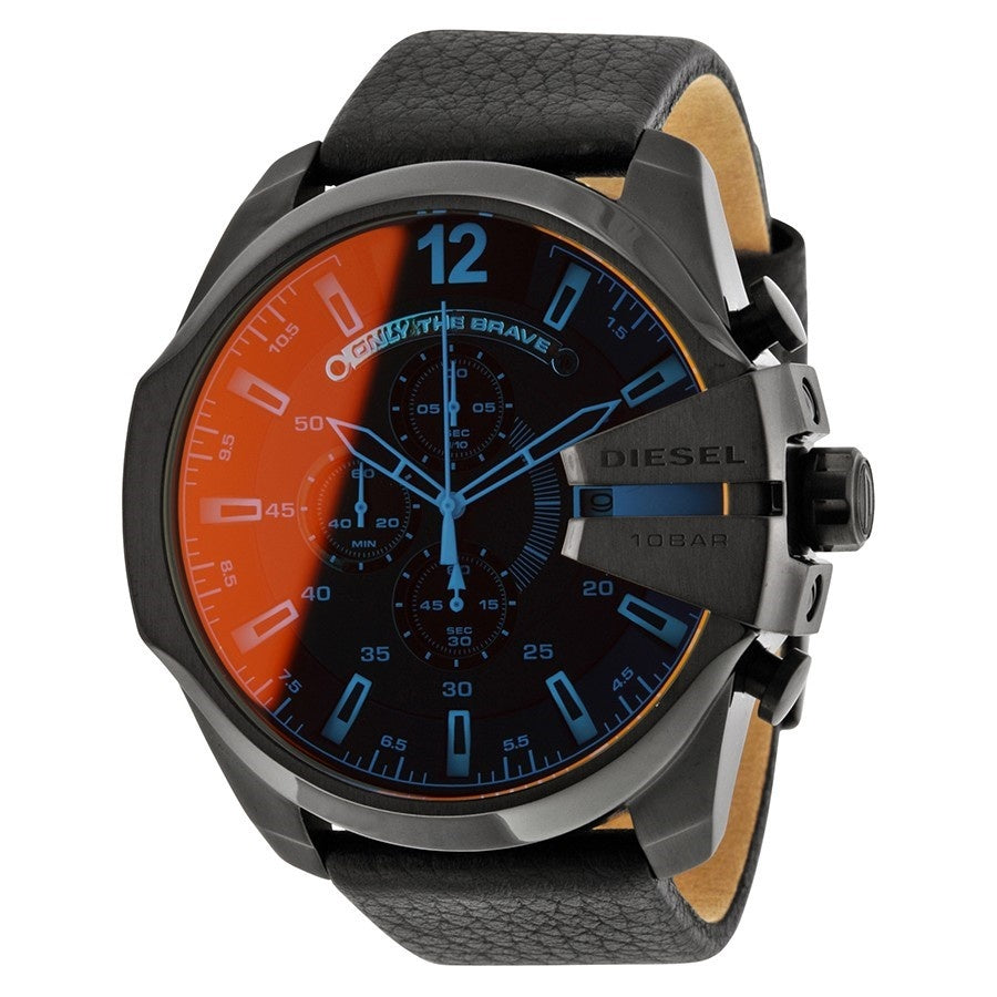 Diesel Mega Chief Quartz Chronograph Black Dial Men's Watch DZ4323