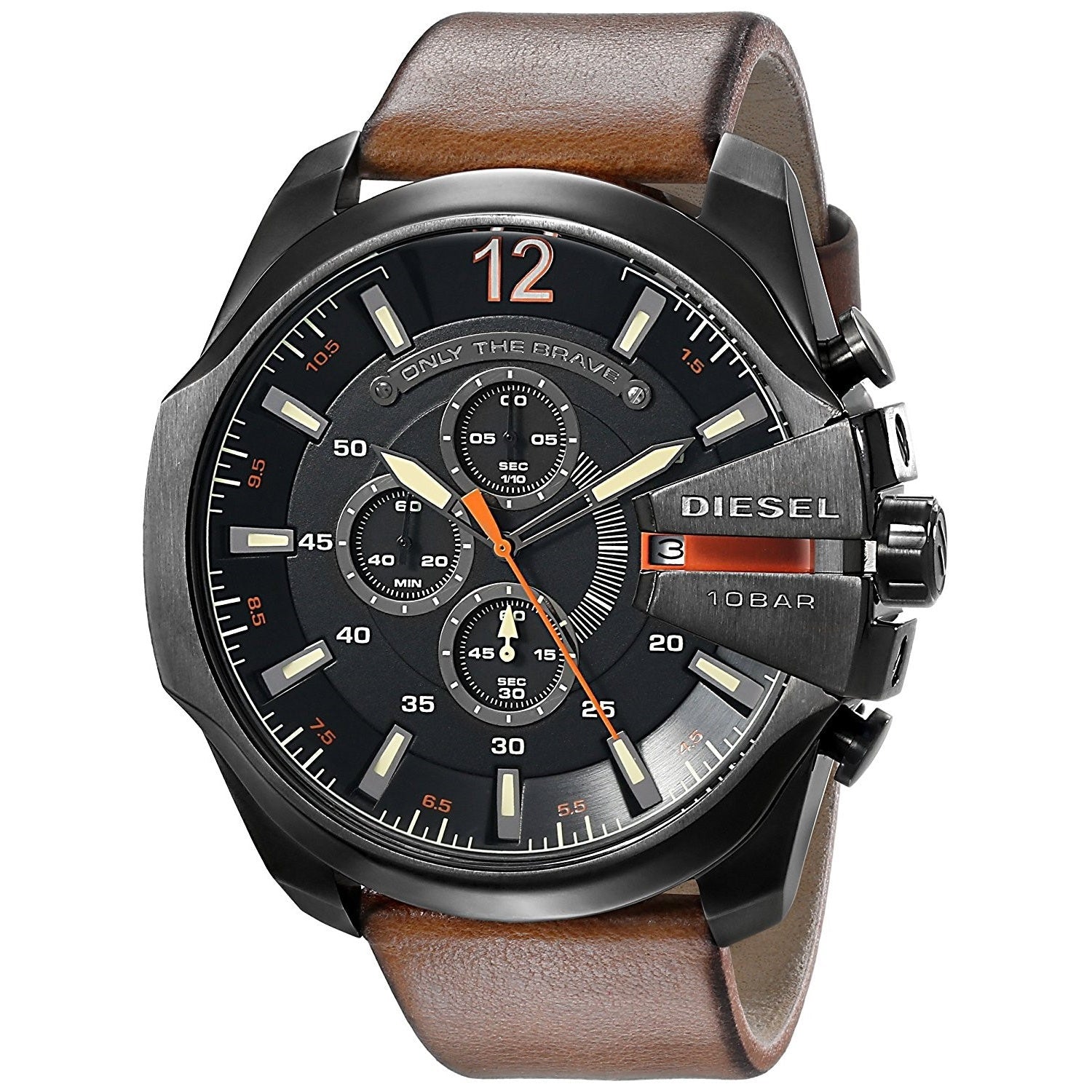 Diesel Mega Chief Quartz Chronograph Black Dial Men's Watch DZ4343