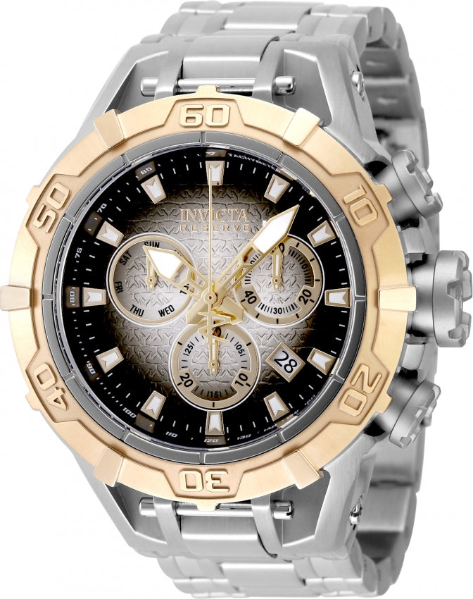 Invicta Quartz Reserve Silver/Black Dial Men's Watch 47851