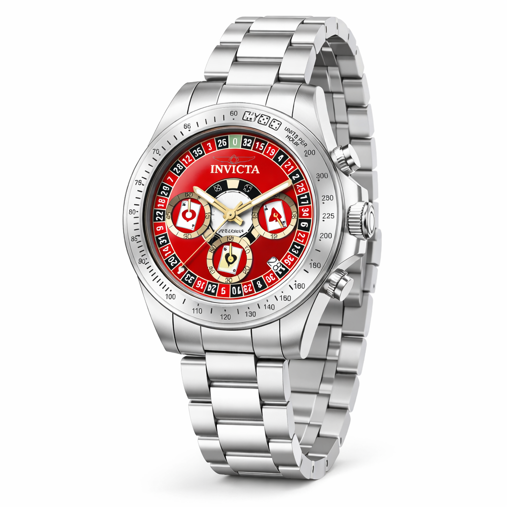 Invicta Quartz Speedway Red Dial Men's Watch 50494