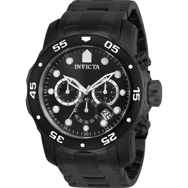 Invicta Pro Diver Quartz Chronograph Black Dial Men's Watch 0076