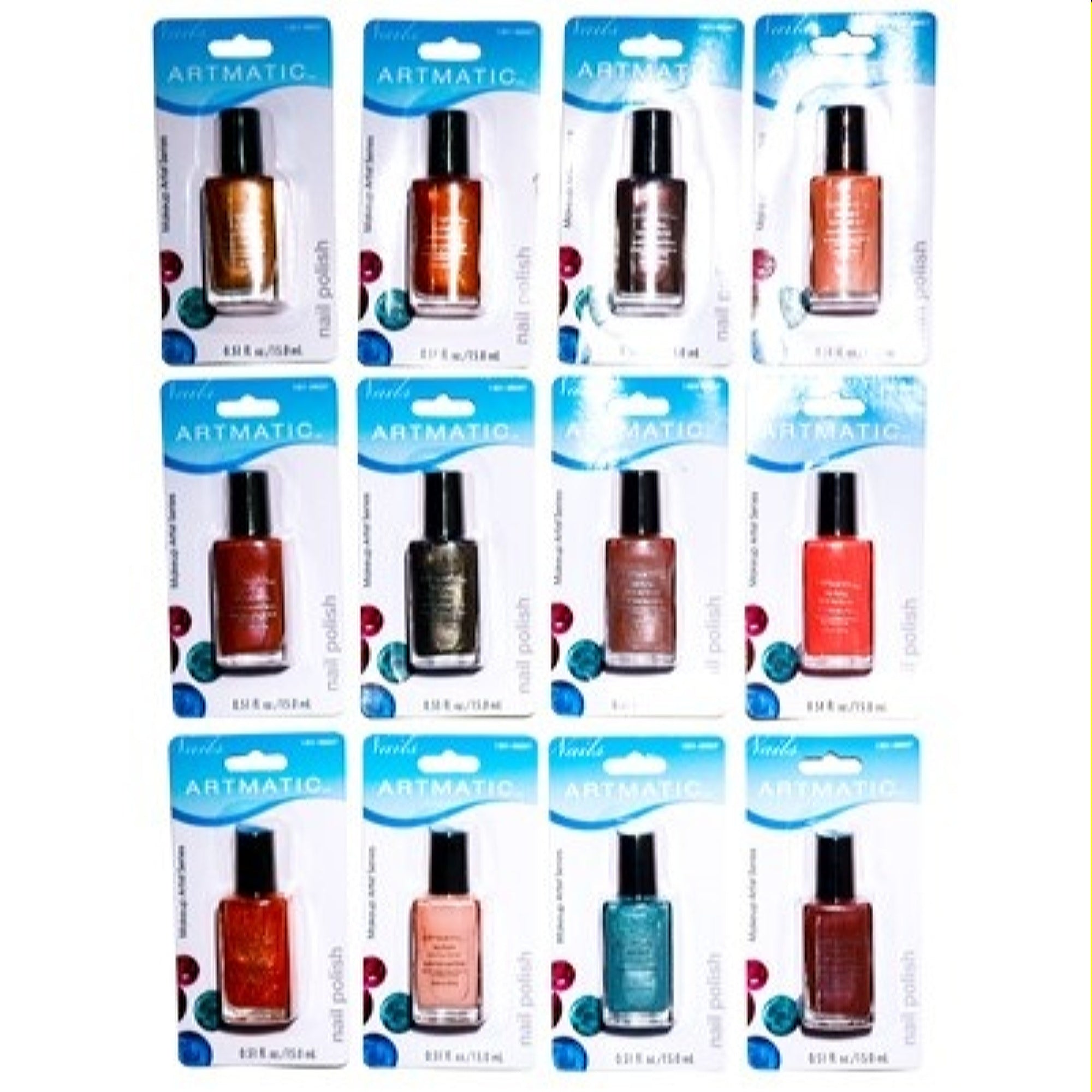 Artmatic Artmatic Wild Brilliance Nail Polish 72 Pcs Assorted Colors 0.51 Oz (15 Ml) 073911990074