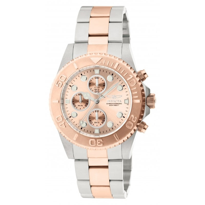 Invicta Pro Diver Quartz Chronograph Rose-Tone Dial Men's Watch 1775