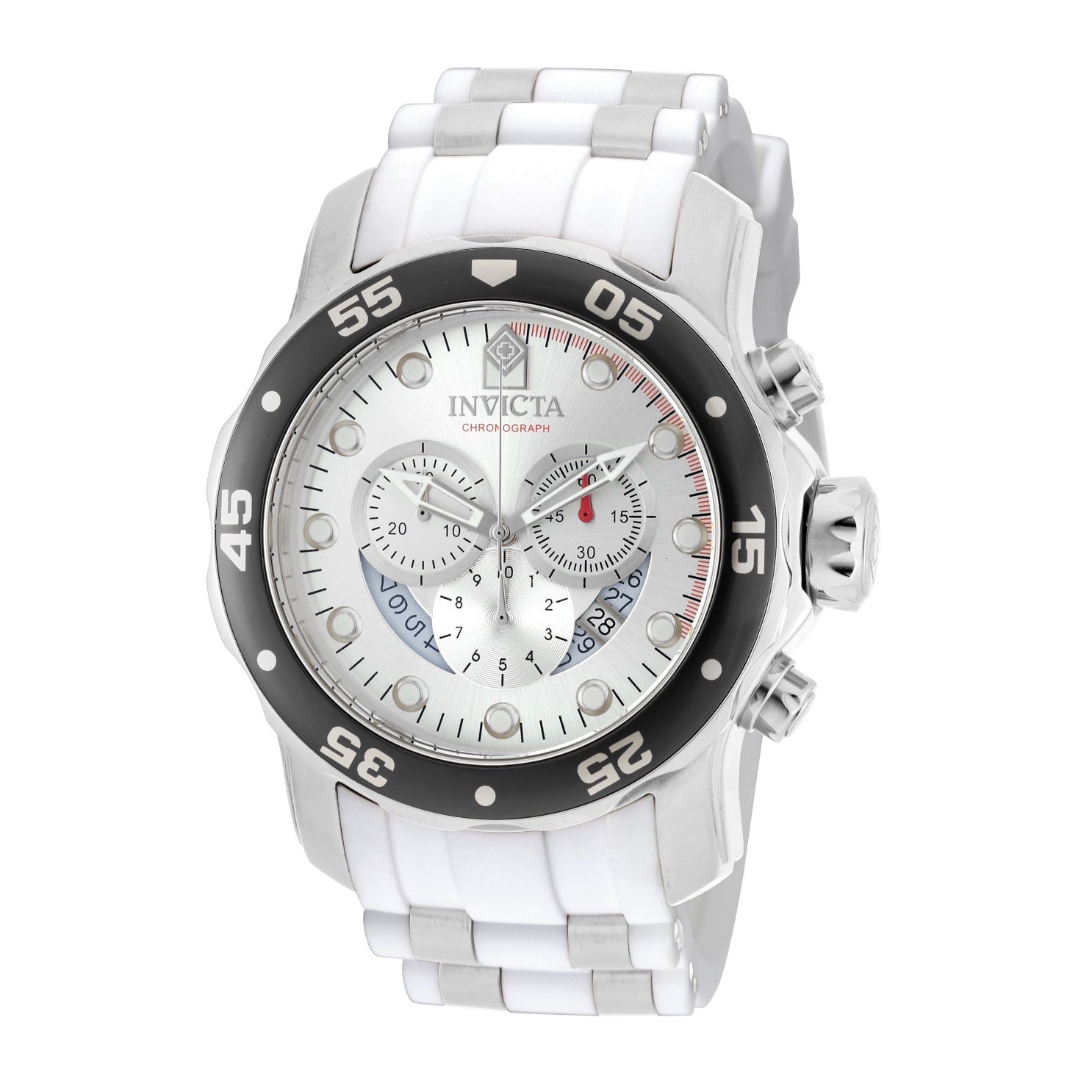 Invicta Pro Diver Quartz Chronograph Silver Dial Men's Watch 20290