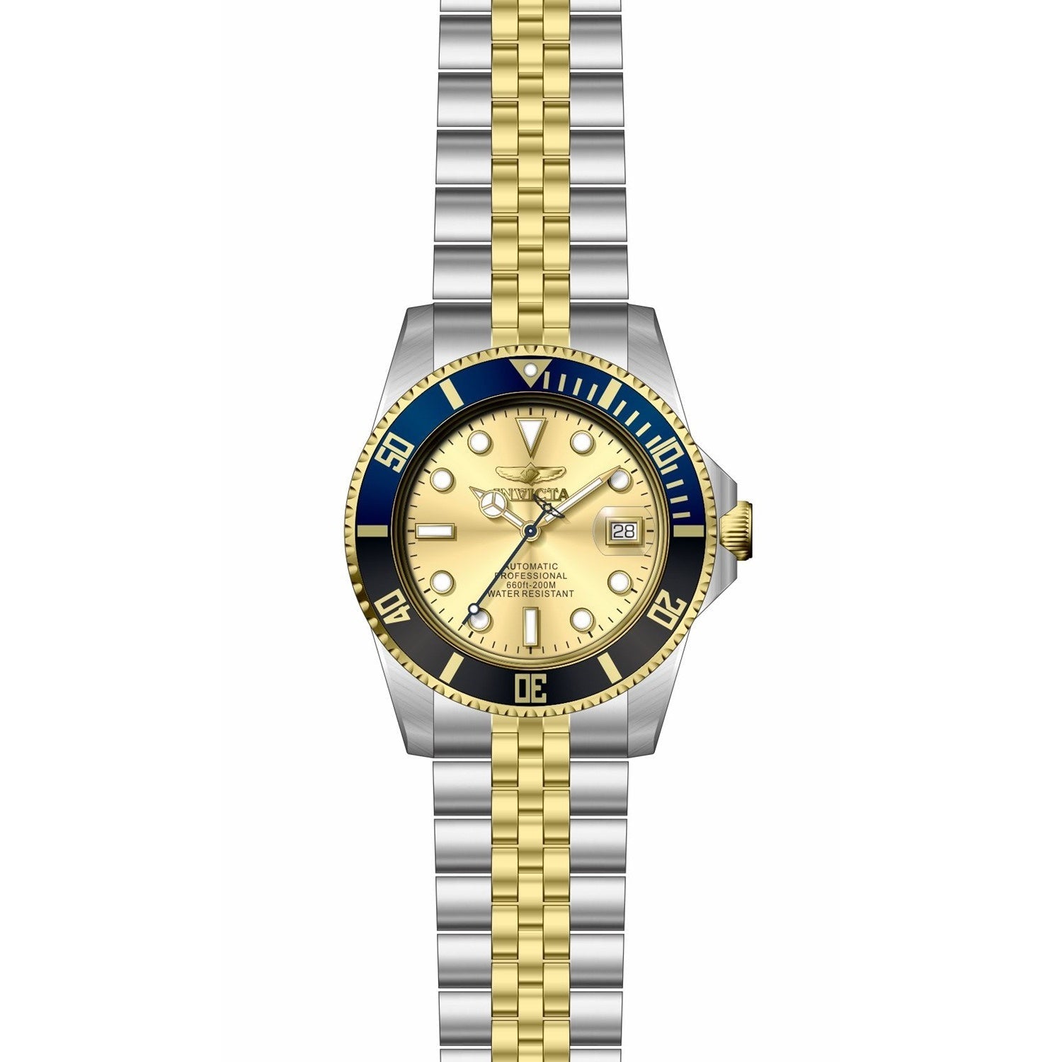 Invicta Pro Diver Automatic Gold-Tone Dial Men's Watch 29181