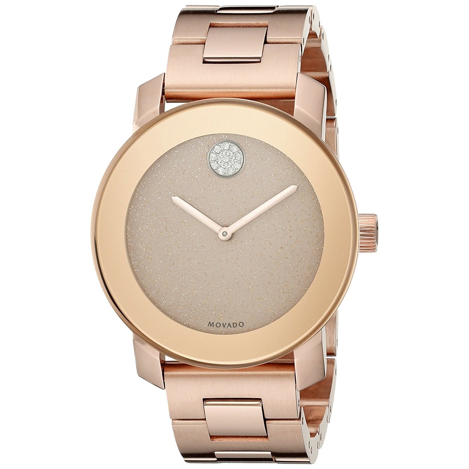 Movado Bold Quartz Crystal Rose-Tone Dial Women's Watch 3600335