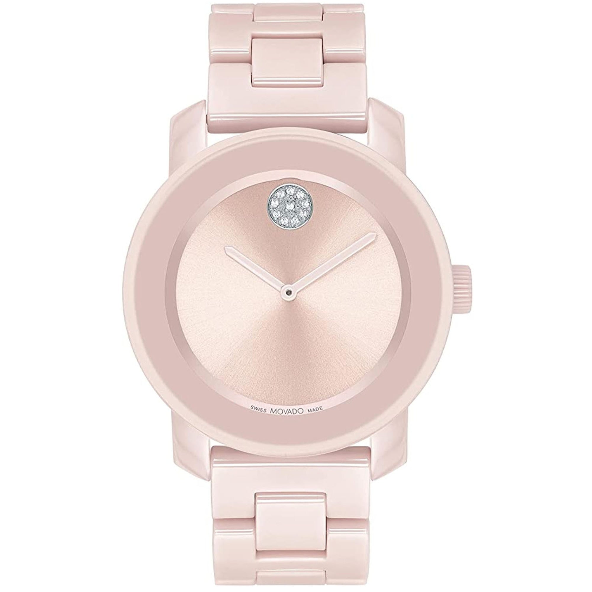 Movado Quartz Bold Ceramic Pink Dial Women's Watch 3600804