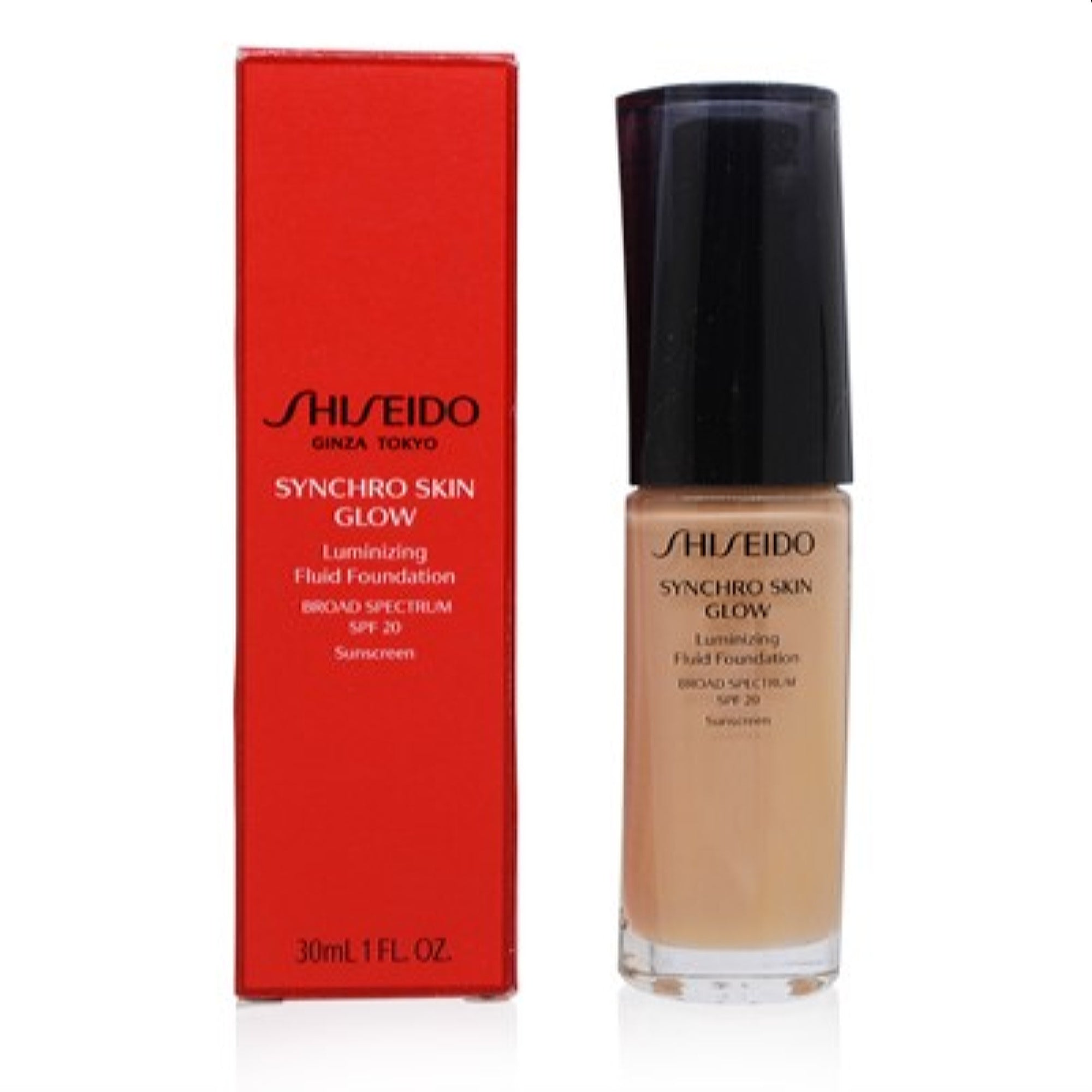 Shiseido Shiseido Synchro Skin Glow Luminizing Liquid Foundation Spf 20 (4) Golden 1.0 Oz 730852135529