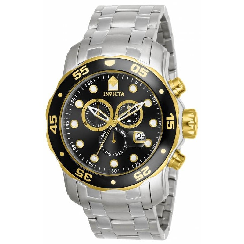 Invicta Pro Diver Quartz Scuba Chronograph Black Dial Men's Watch 80039