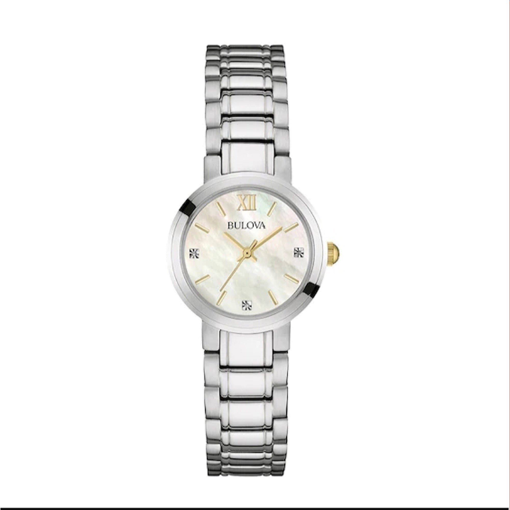 Bulova Quartz Diamond Mother of Pearl Dial Women's Watch 98P153