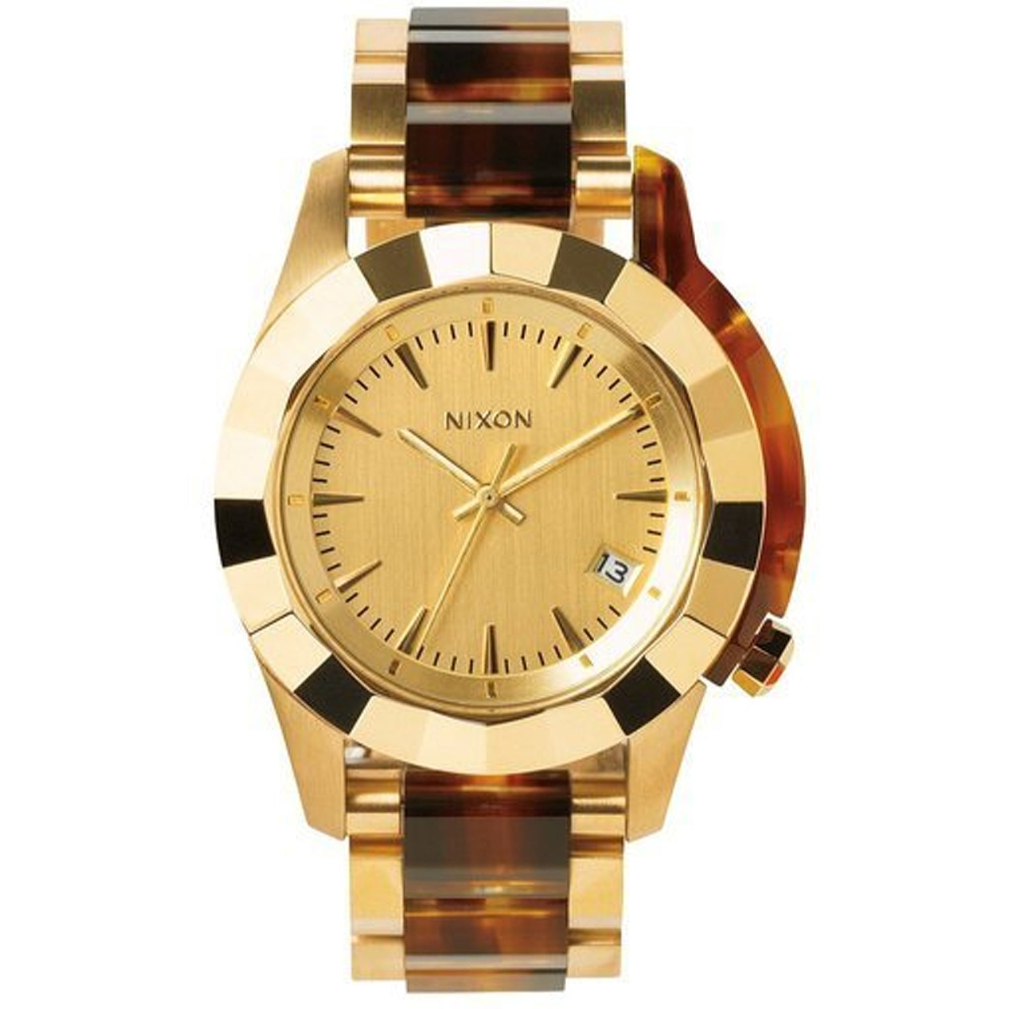 Nixon Quartz Monarch Gold Dial Women's Watch A288-1424