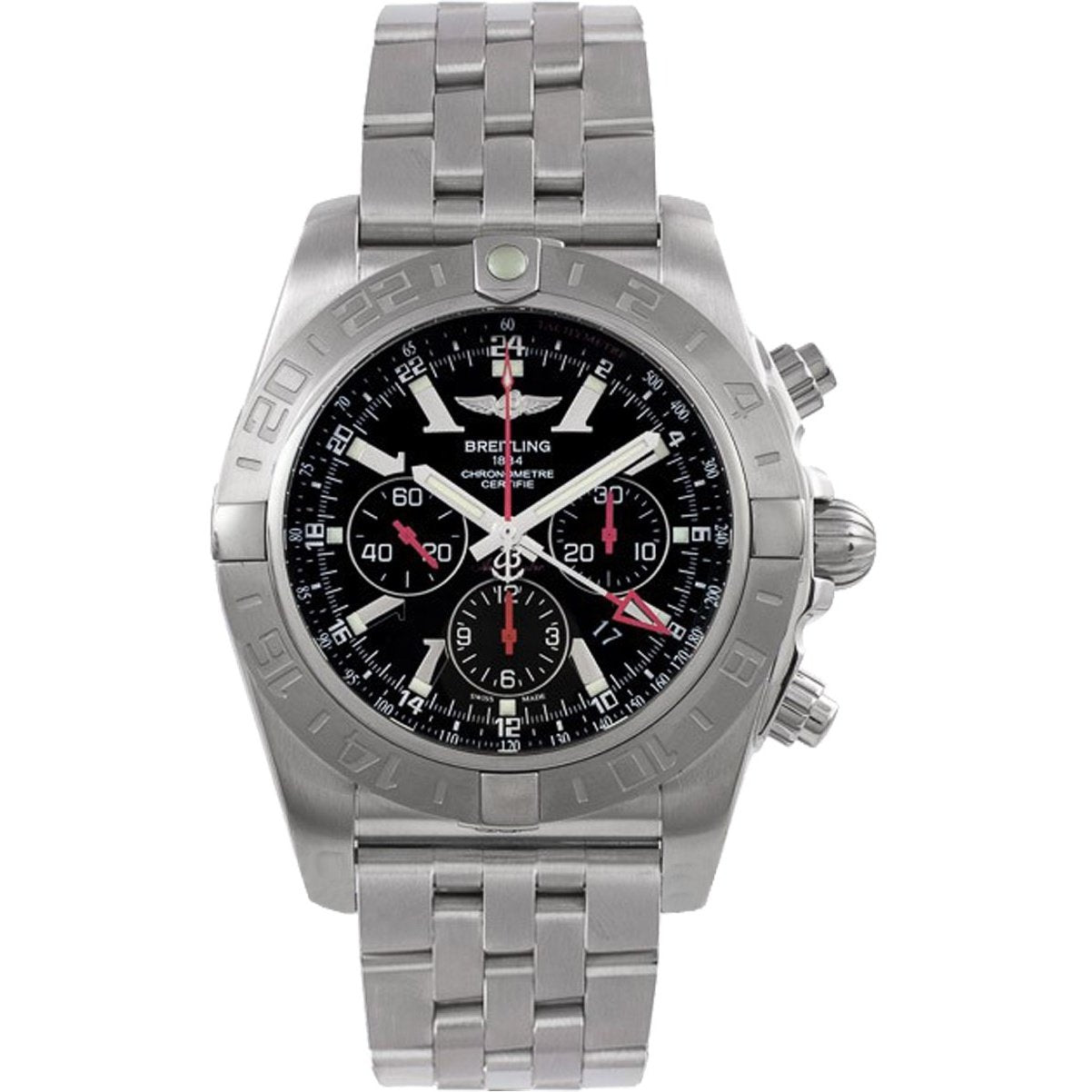 Breitling Chronomat Automatic Chronograph Black Dial Men's Watch AB041210-BB48-384A