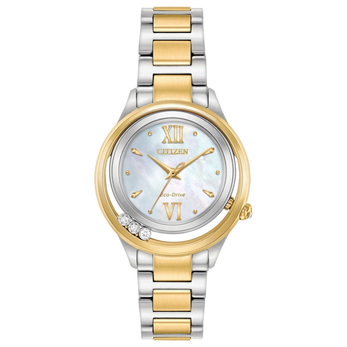 Citizen L Sunrise LS Eco-Drive Mother of Pearl Dial Women's Watch EM0514-52D