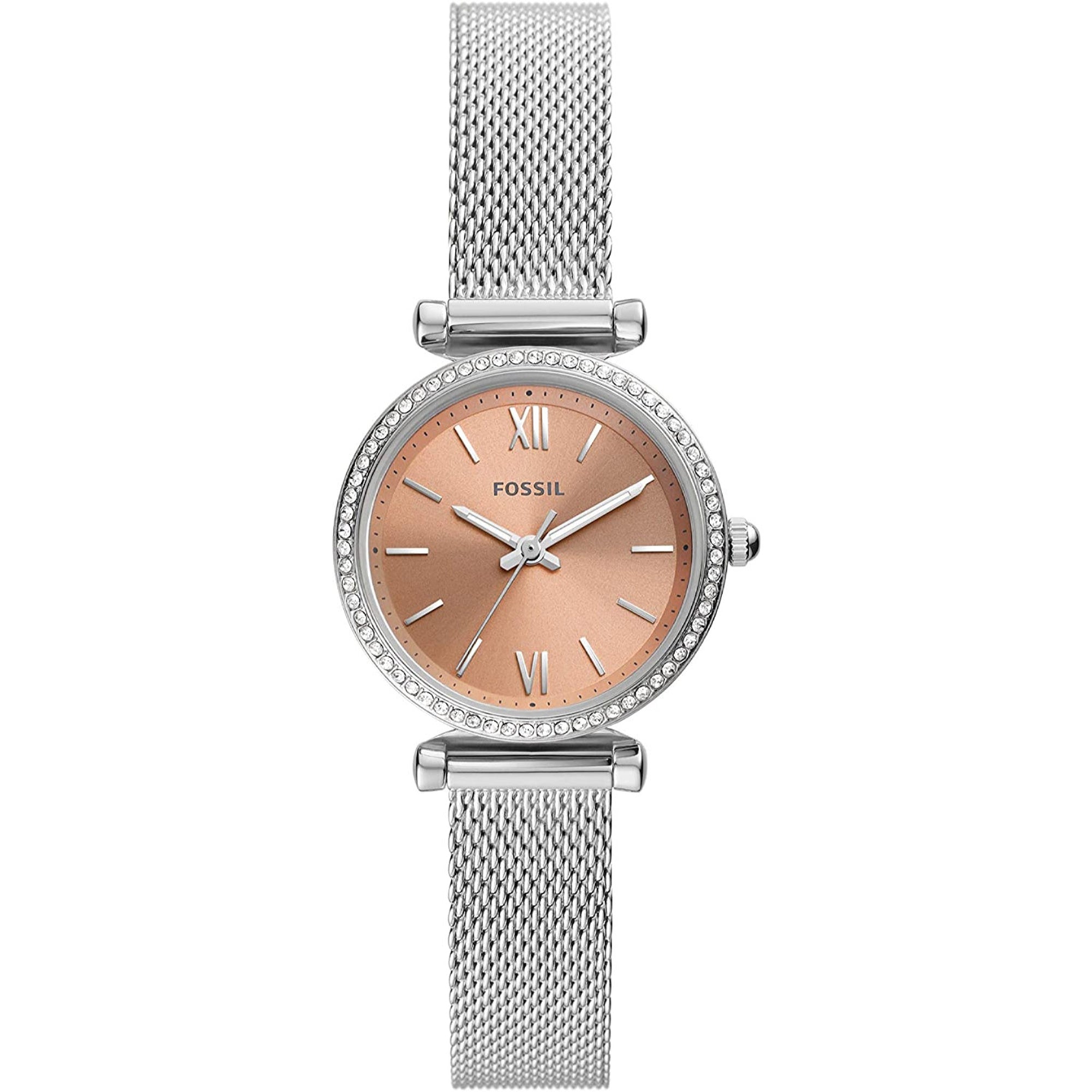 Fossil  Quartz Carlie Mini Pink Dial Women's Watch ES5088