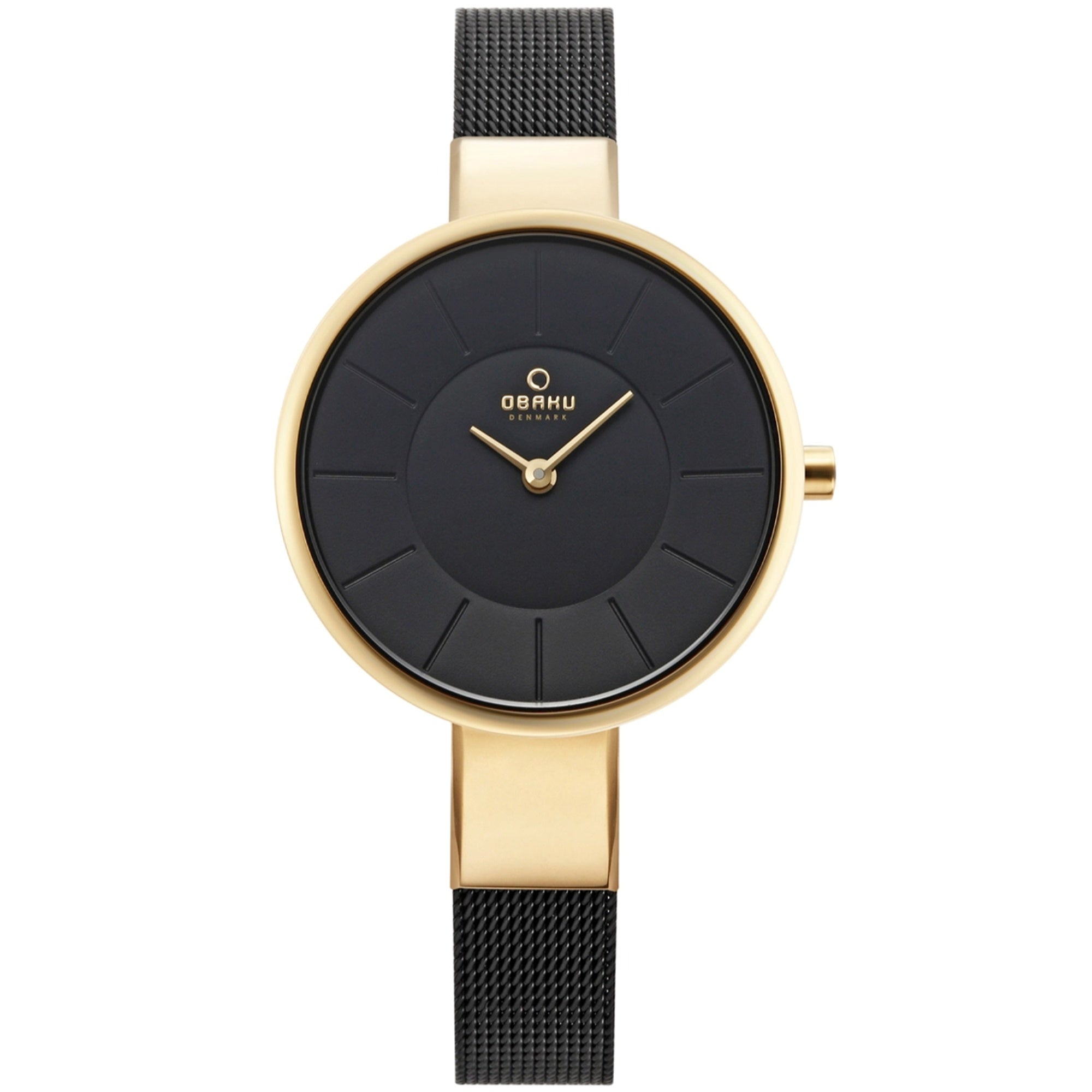 Obaku Quartz Classic Black Dial Women's Watch V149LXGBMB