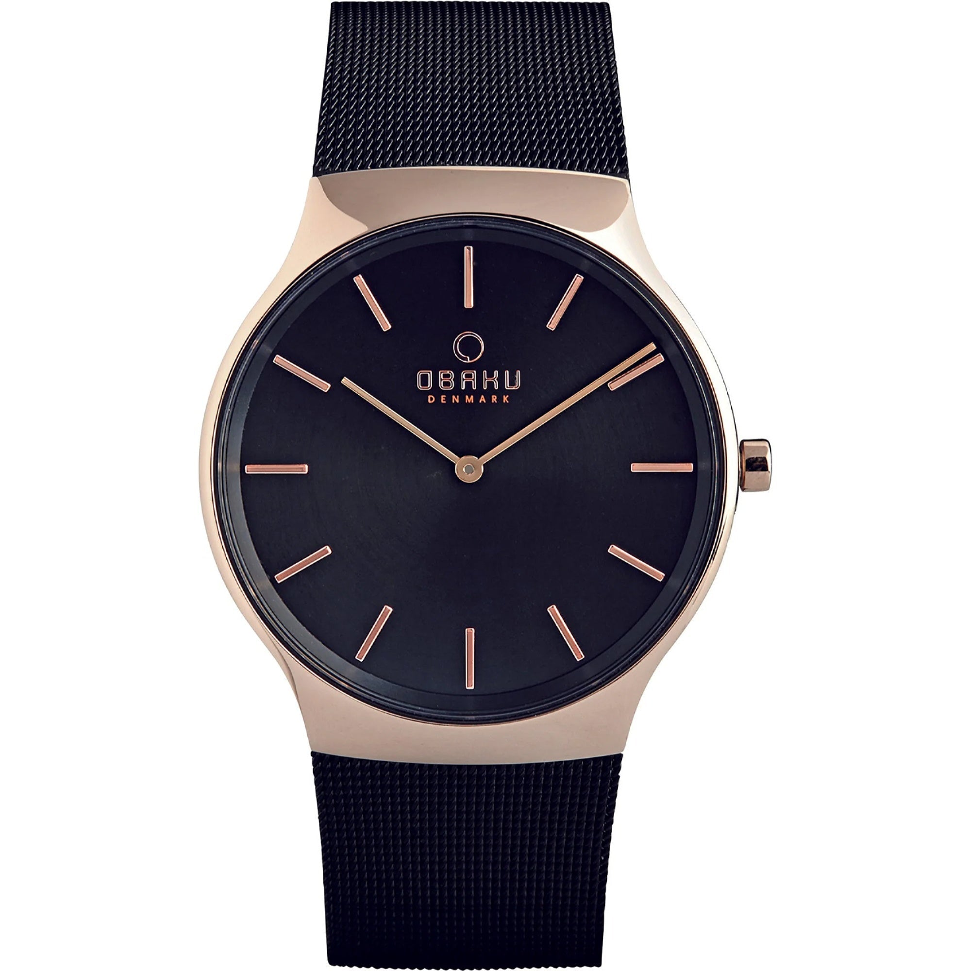 Obaku Quartz Classic Black Dial Men's Watch V178GXVBMB