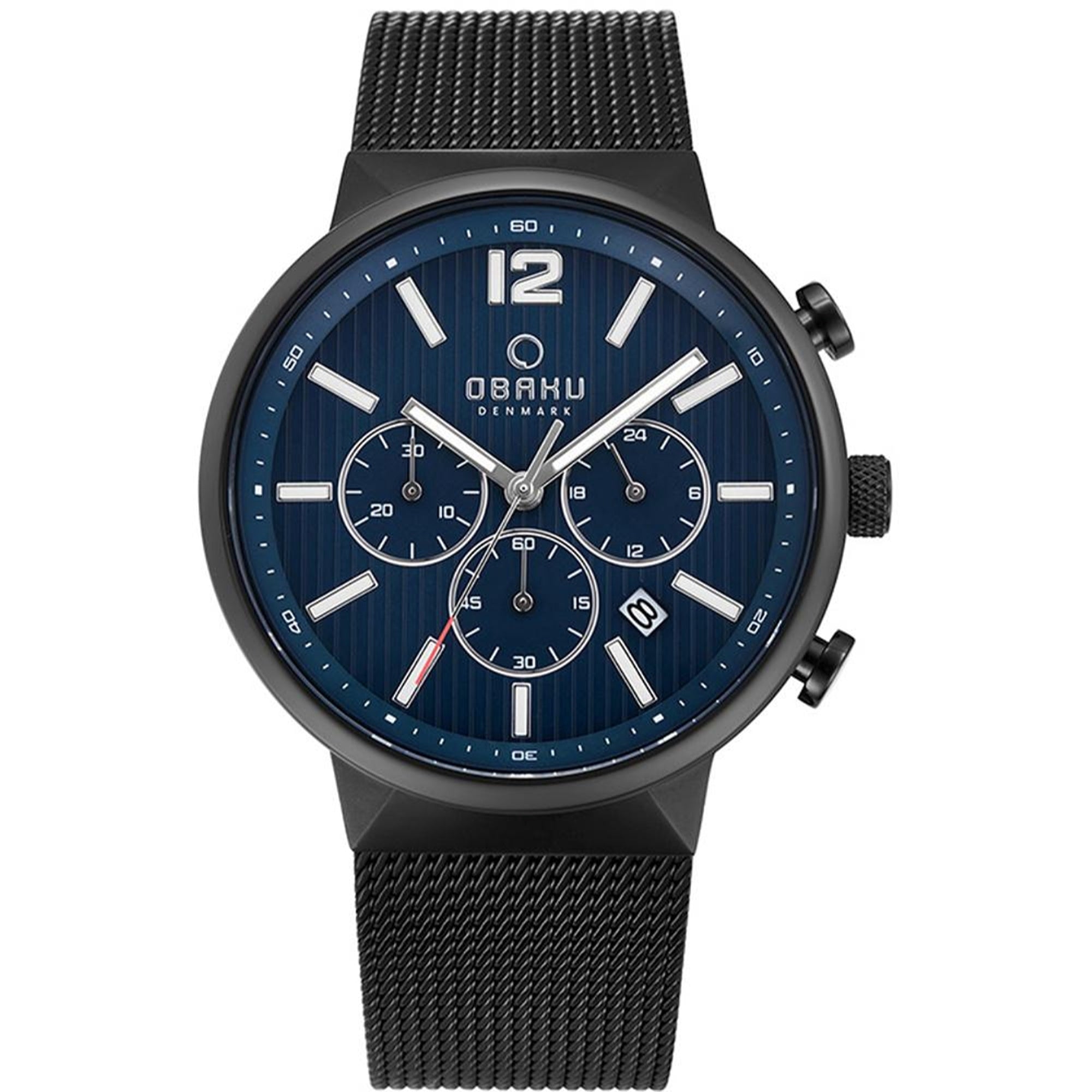 Obaku Quartz Classic Blue Dial Men's Watch V180GCBLMB