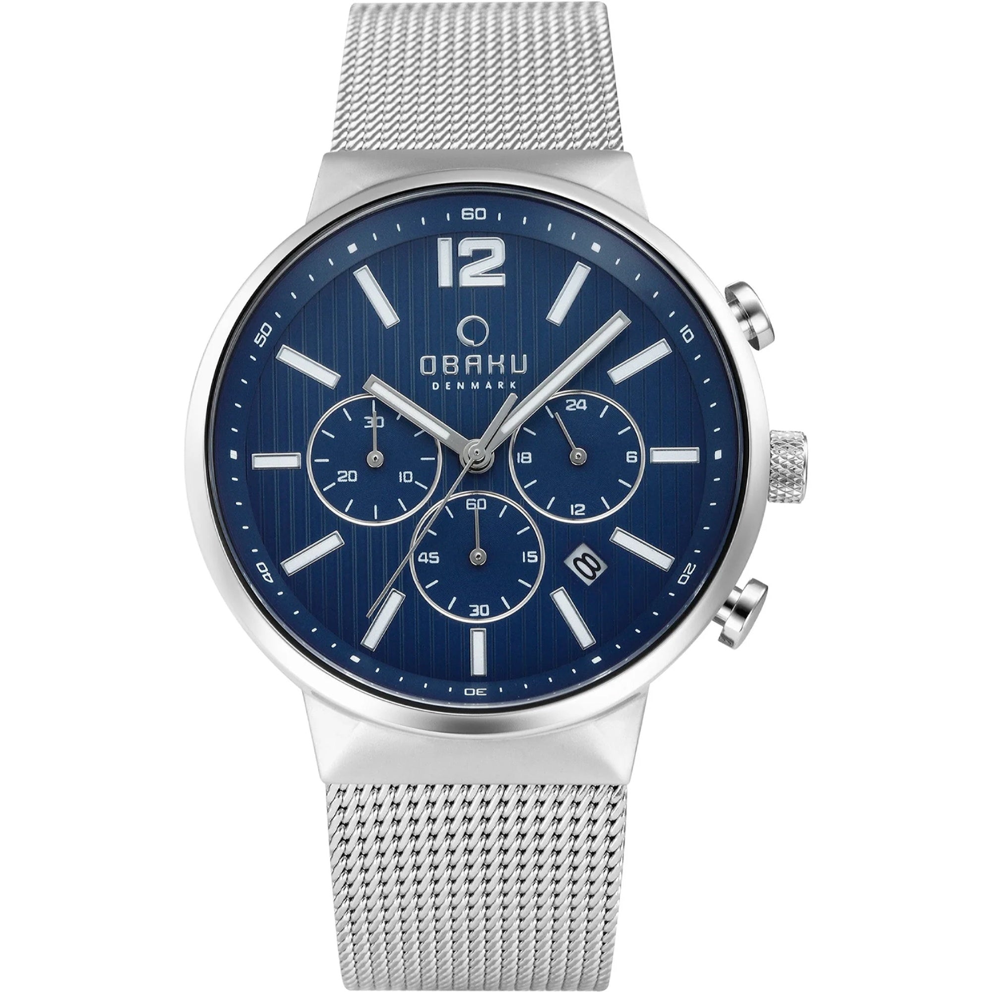 Obaku Quartz Storm Blue Dial Men's Watch V180GCCLMC