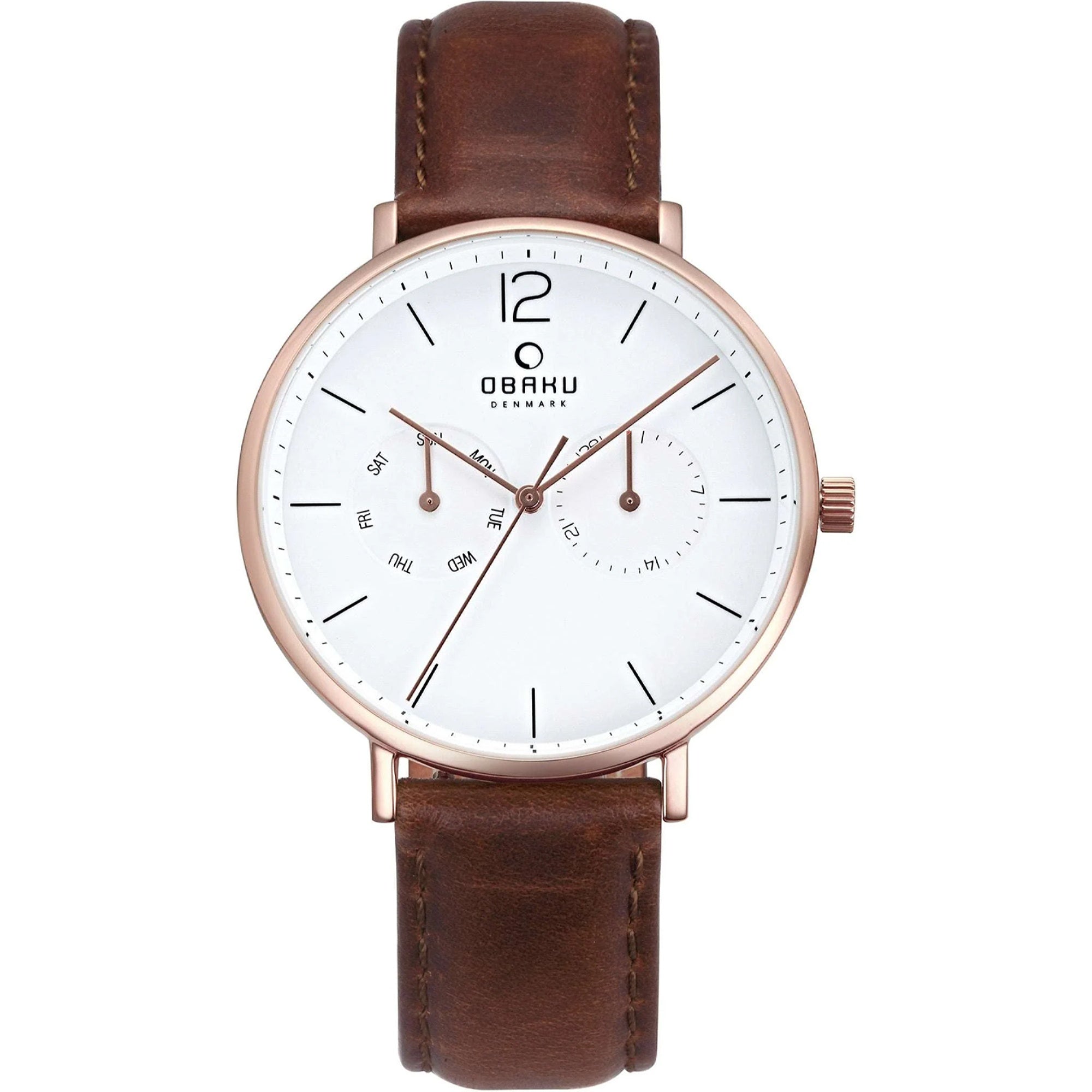 Obaku Quartz Classic White Dial Men's Watch V182GMVWRN