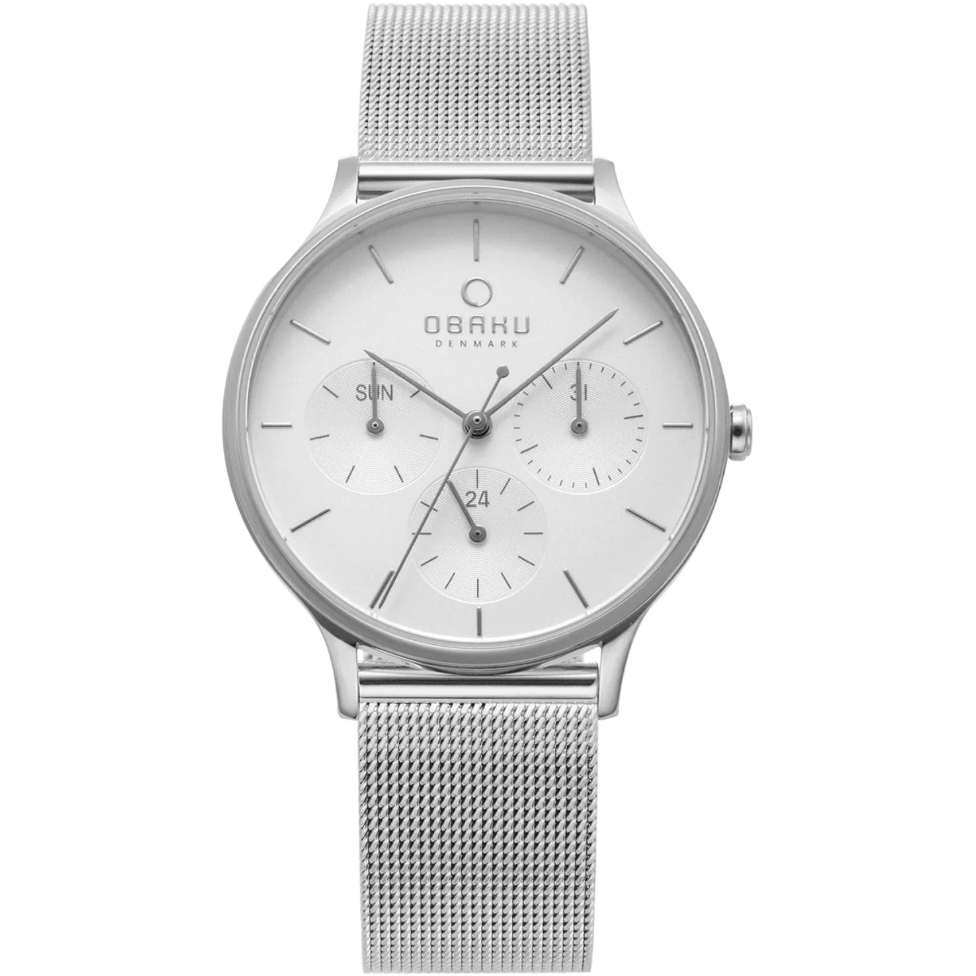 Obaku Quartz Lind White Dial Women's Watch V212LMCIMC