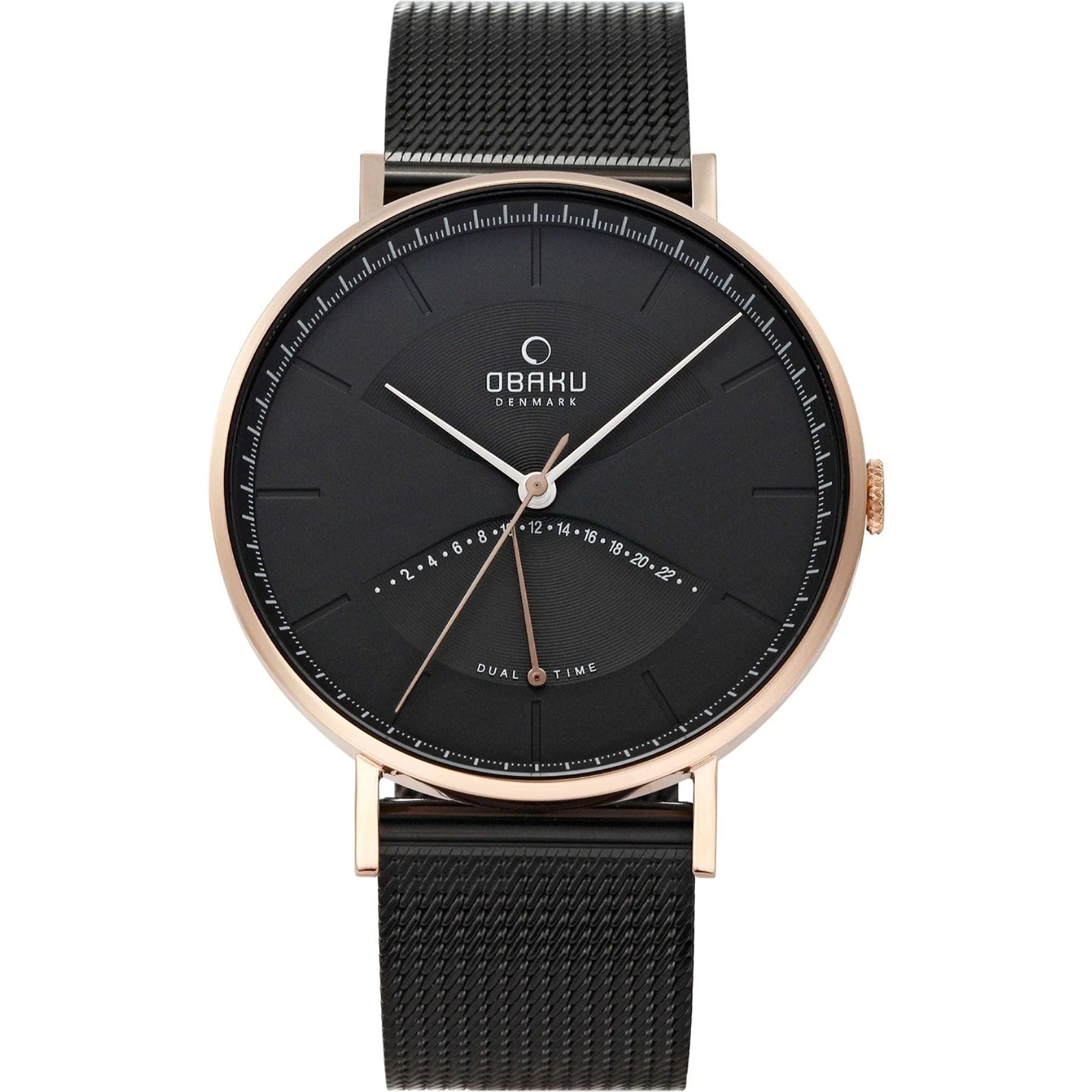 Obaku Quartz Classic Black Dial Men's Watch V213GUVBMB