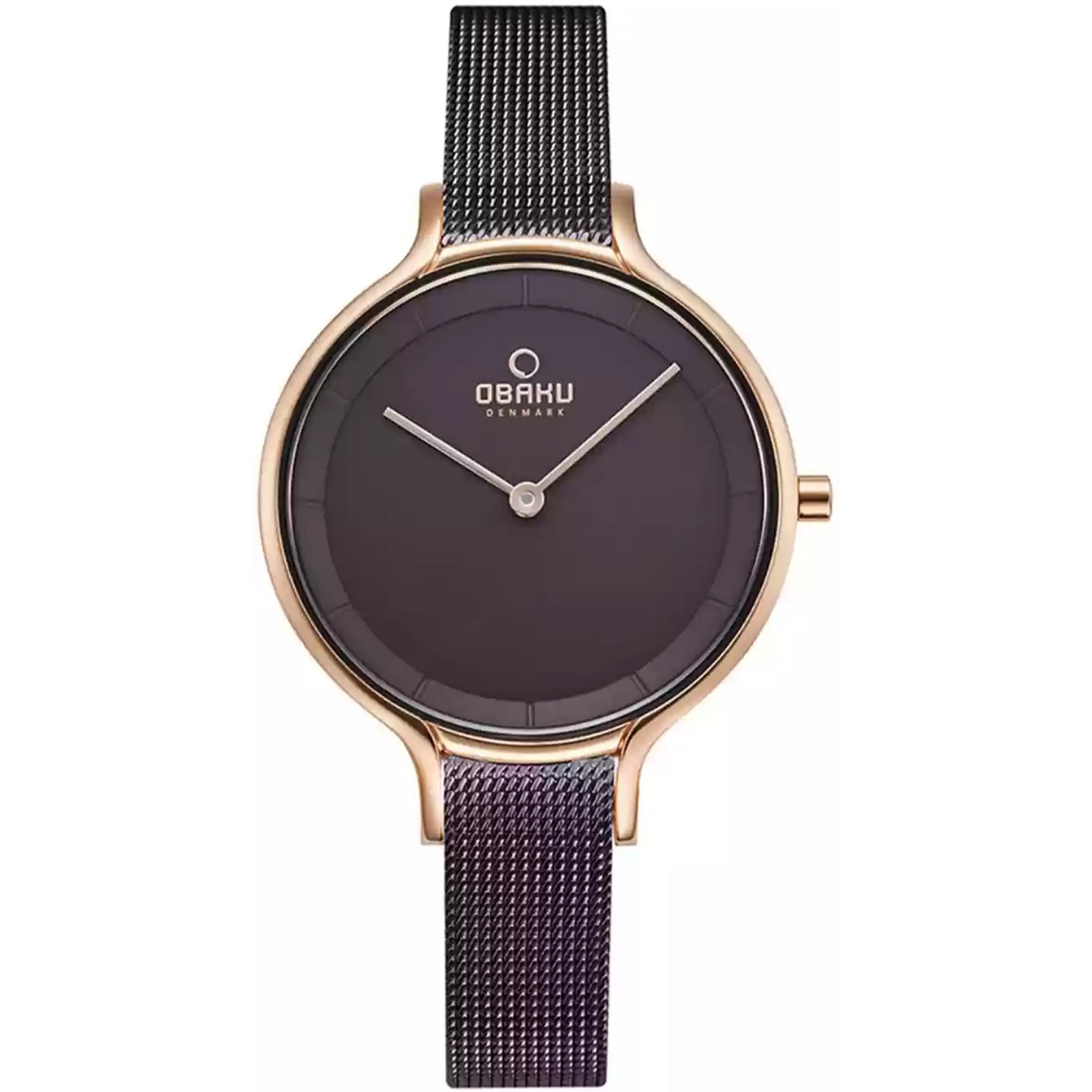 Obaku Quartz Walnut Silver Dial Women's Watch V228LXVNMN