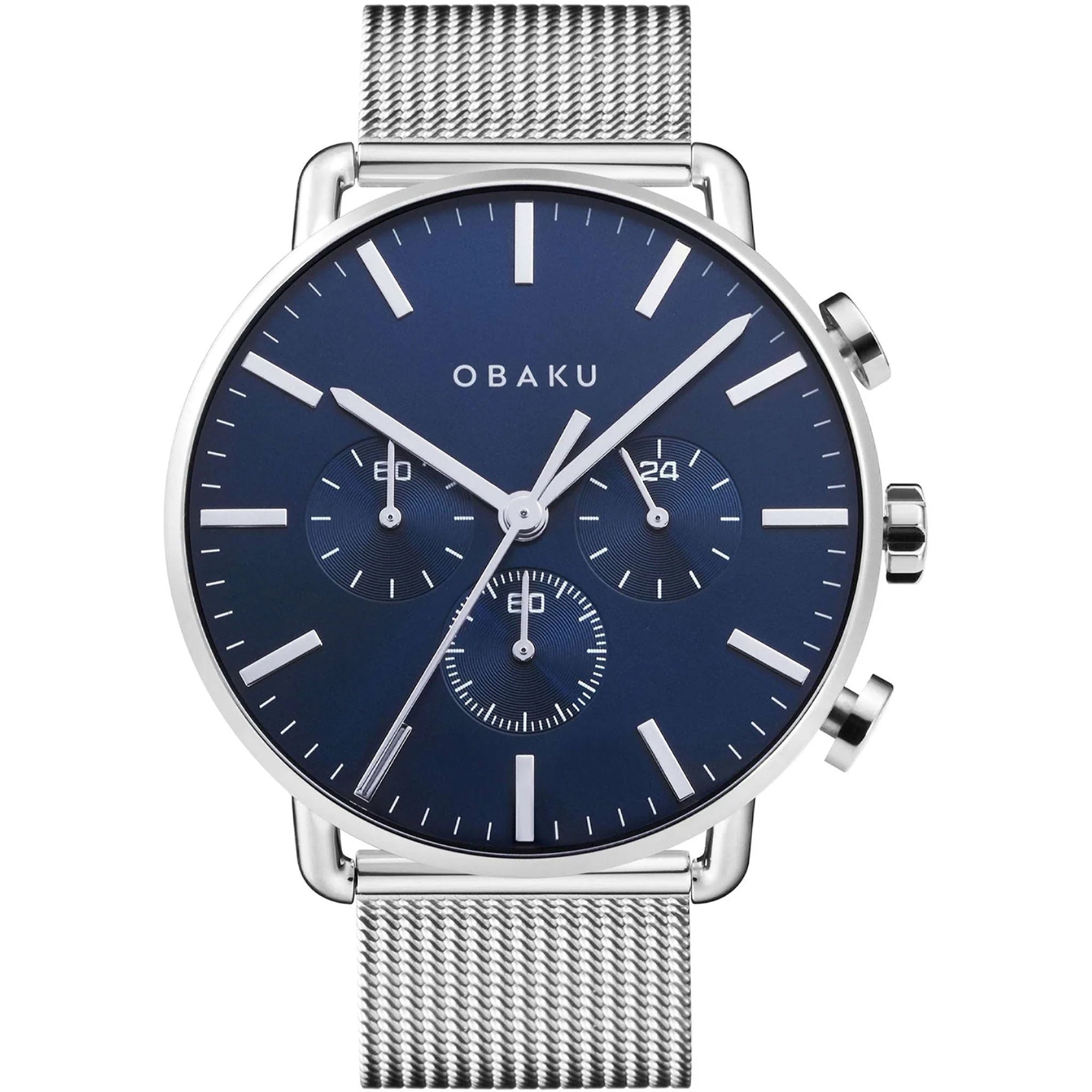Obaku Quartz Classic Blue Dial Men's Watch V232GCCLMC