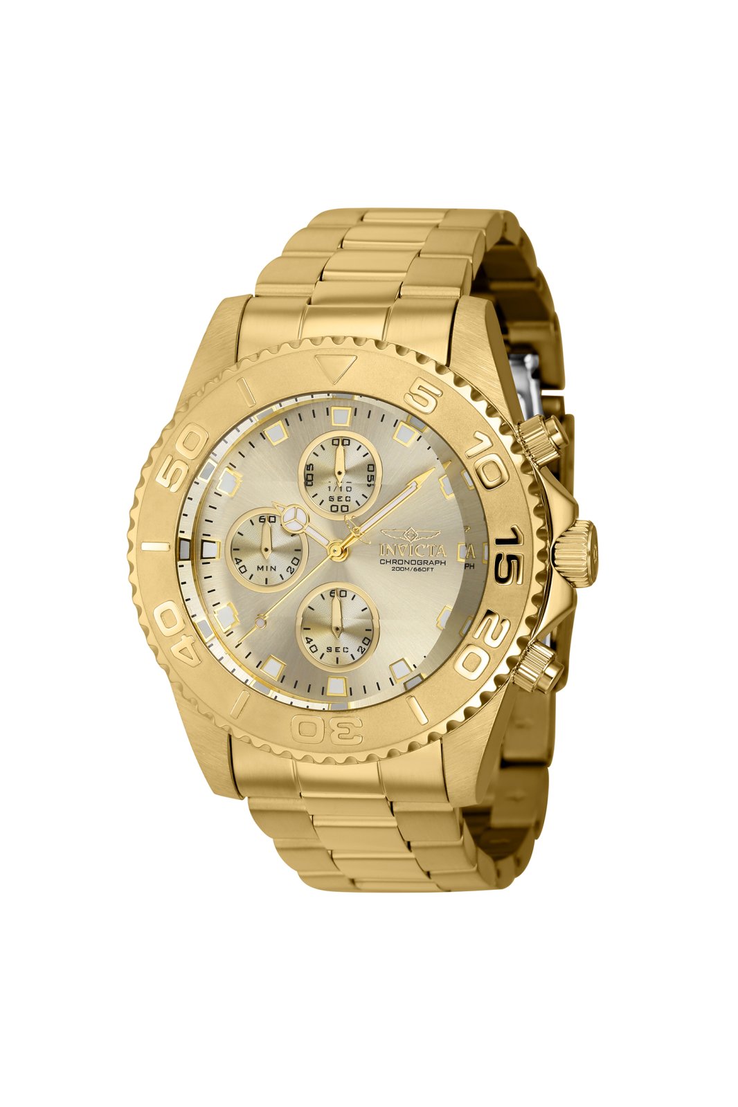 Invicta Quartz Pro Diver Gold Dial Men's Watch 43410