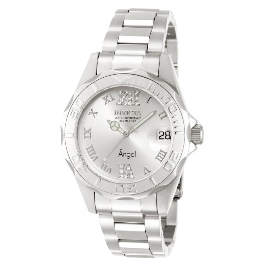 Invicta Quartz Angel Silver Dial Women's Watch 14396