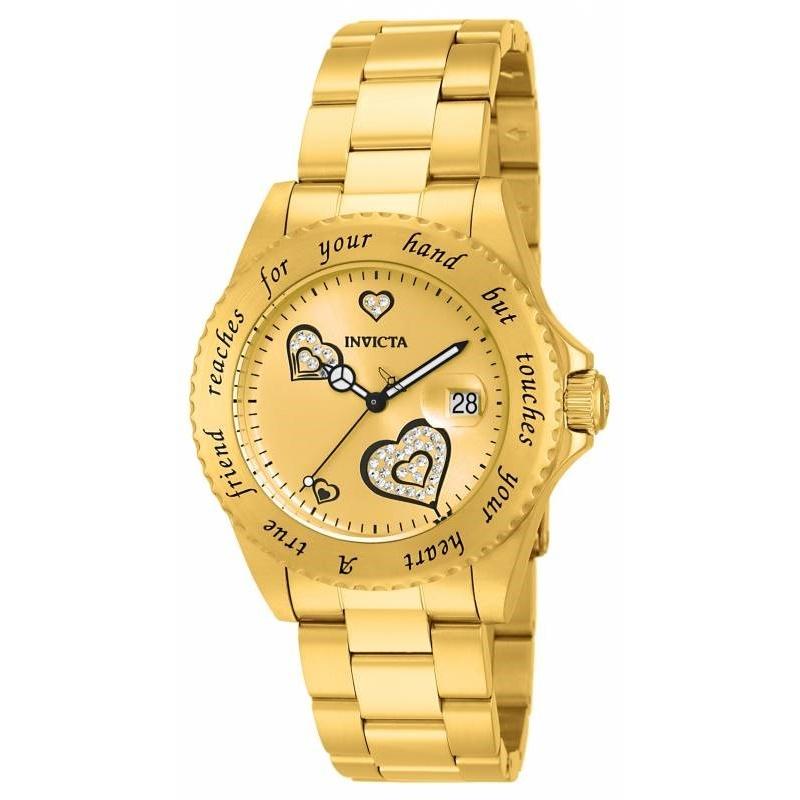 Invicta Quartz Angel Gold Dial Women's Watch 14733