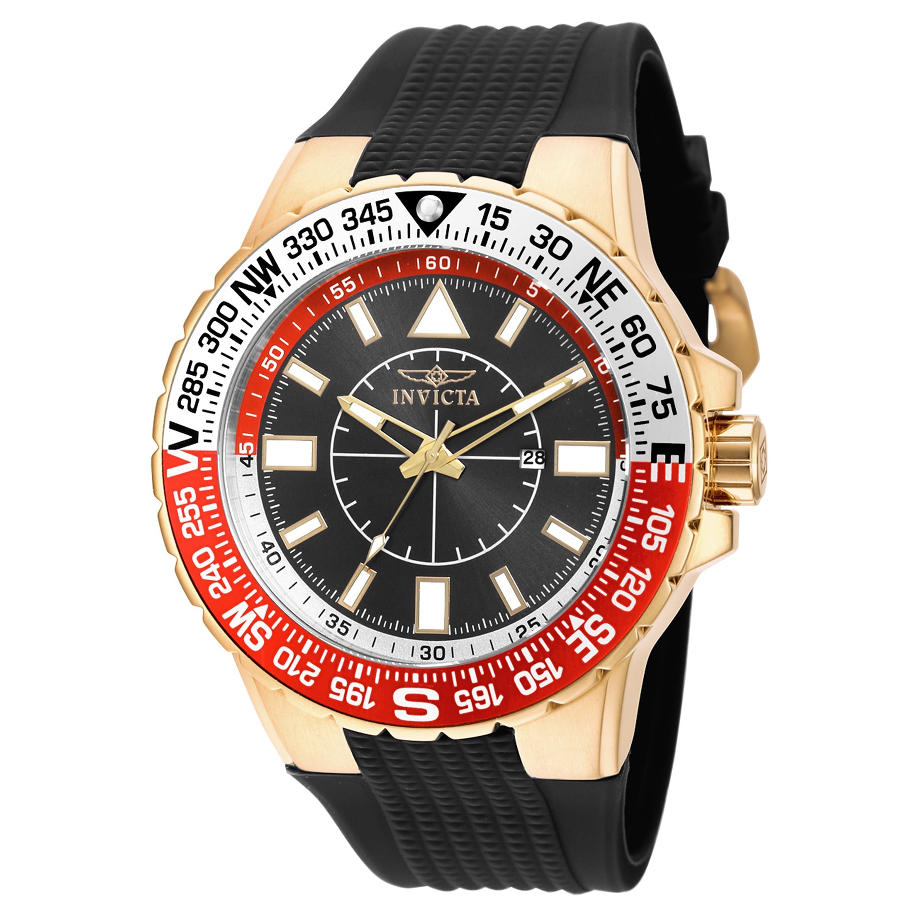 Invicta Quartz Aviator Black Dial Men's Watch 19271