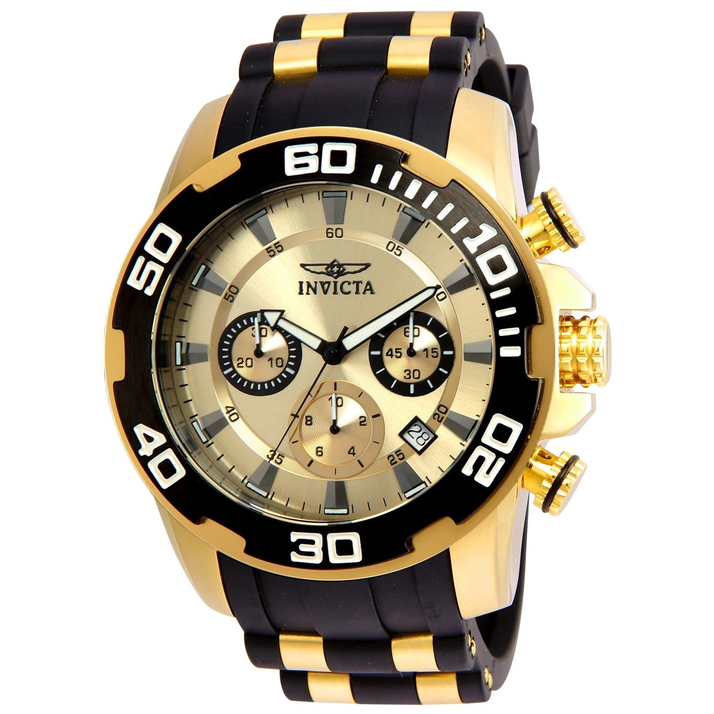 Invicta Quartz Pro Diver Gold Dial Men's Watch 22346