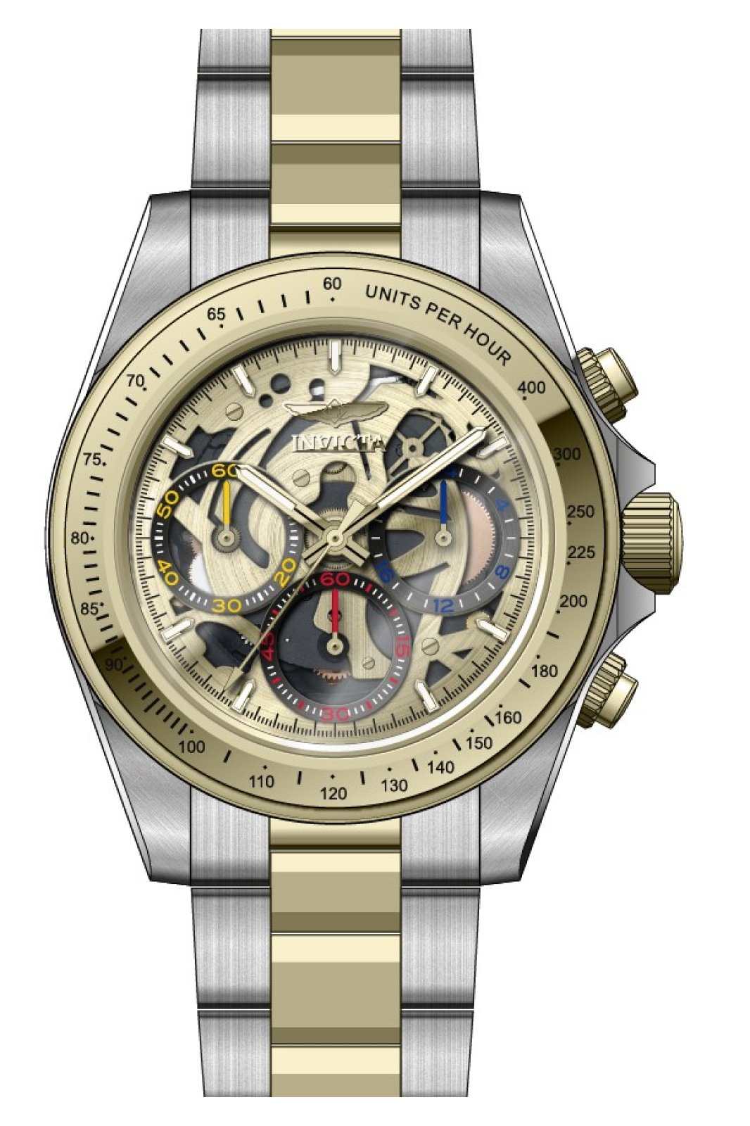 Invicta Quartz Speedway Gold Dial Men's Watch 50276