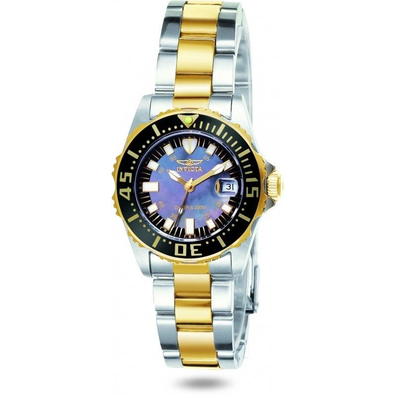 Invicta Quartz Pro Diver Mother of Pearl Dial Women's Watch 2960