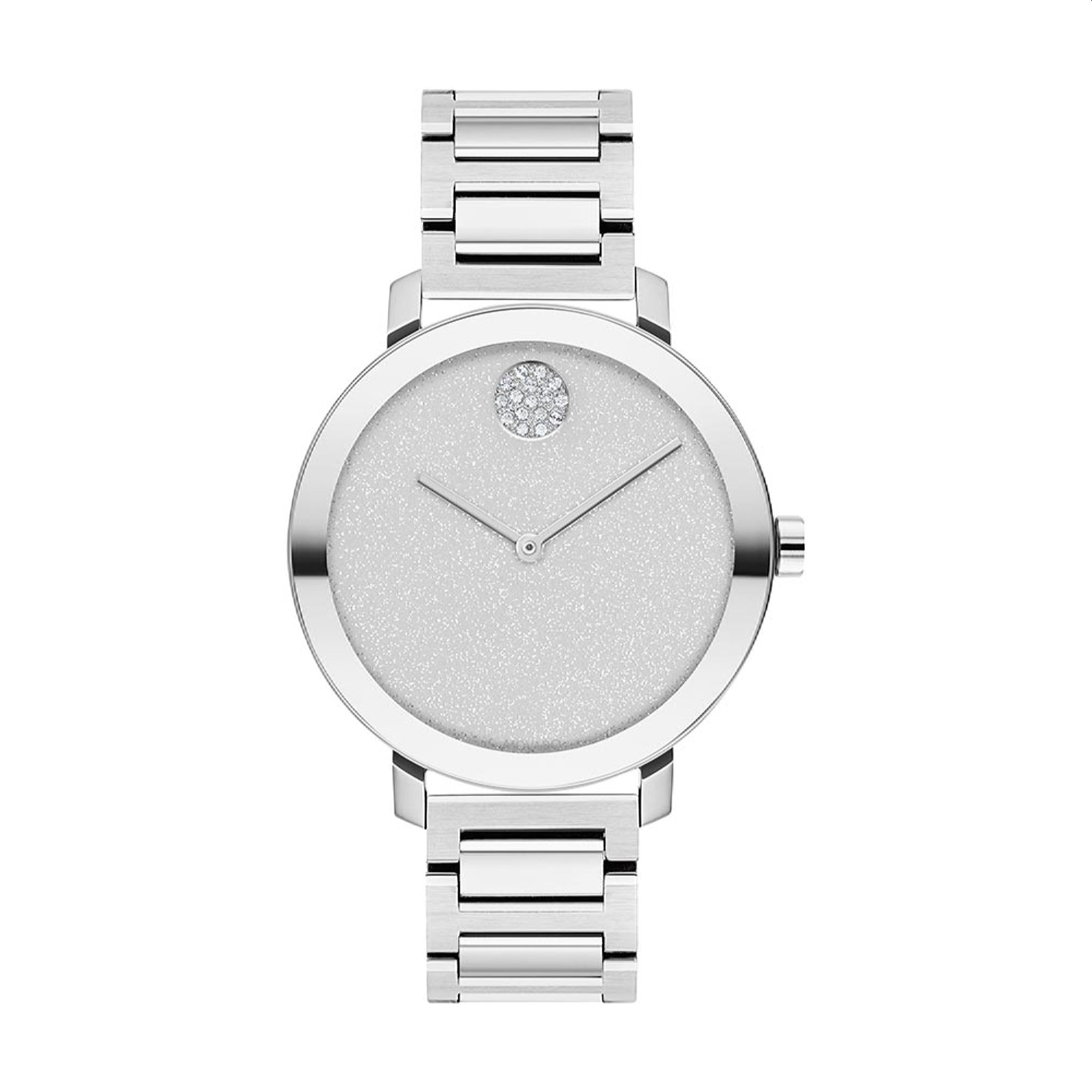 Movado Bold Evolution Quartz Silver-Tone Glitter Dial Women's Watch 3600732