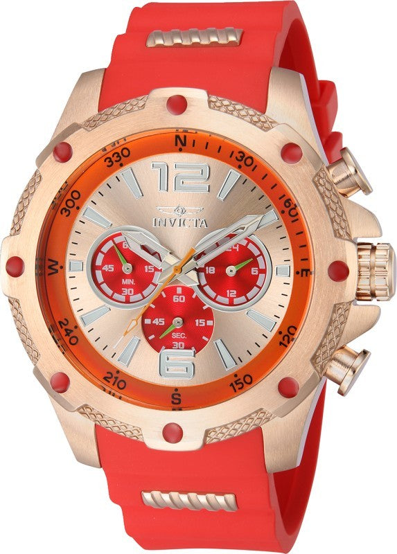 Invicta Quartz I-Force Orange Dial Men's Watch 43004